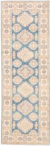 Tappeto Kazak Geometrico Blu Beige Corsia 82x248 Cm