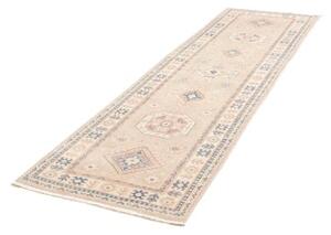 Tappeto Kazak Geometrico Avorio Blu Corsia 87x284 Cm