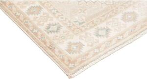 Tappeto Kazak Stilizzato Beige Azzurro 84x194 Cm