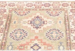 Tappeto Kazak Geometrico Verde Salvia Terracotta Corsia 88x298 Cm