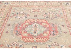 Tappeto Kazak Geometrico Beige Rosso Corallo 175x237 Cm
