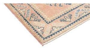 Tappeto Kazak Geometrico Rosa Antico Blu Corsia 81x297 Cm