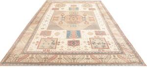 Tappeto Kazak Geometrico Avorio Rosa Antico 211x308 Cm