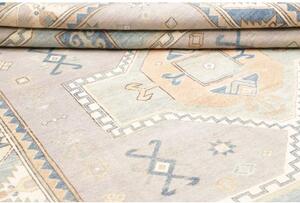 Tappeto Kazak Geometrico Grigio Azzurro 182x273 Cm