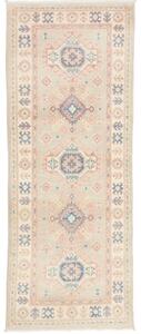 Tappeto Kazak Stilizzato Beige Blu Corsia 78x198 Cm