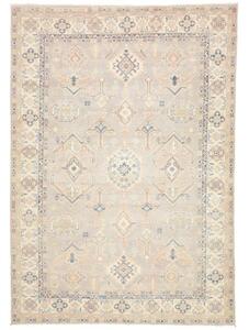 Tappeto Kazak Geometrico Grigio Beige 201x283 Cm
