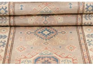 Tappeto Kazak Geometrico Grigio Chiaro Blu 86x198 Cm