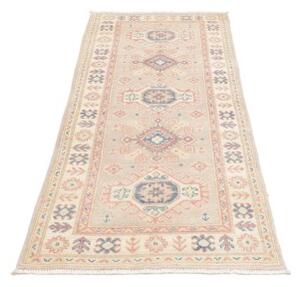 Tappeto Kazak Stilizzato Beige Blu Corsia 78x198 Cm