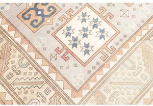 Tappeto Kazak Geometrico Azzurro Rosa Cipria 202x297 Cm