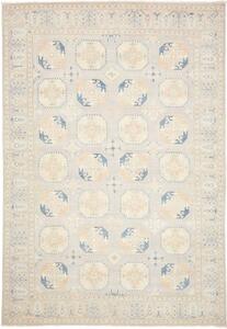 Tappeto Kazak Stilizzato Grigio Chiaro Blu 205x297 Cm