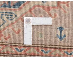 Tappeto Kazak Geometrico Grigio Chiaro Blu 86x198 Cm