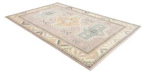 Tappeto Kazak Geometrico Grigio Azzurro 182x273 Cm