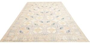 Tappeto Kazak Stilizzato Grigio Chiaro Blu 205x297 Cm