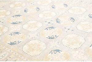 Tappeto Kazak Stilizzato Grigio Chiaro Blu 205x297 Cm