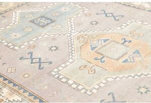 Tappeto Kazak Geometrico Grigio Azzurro 182x273 Cm