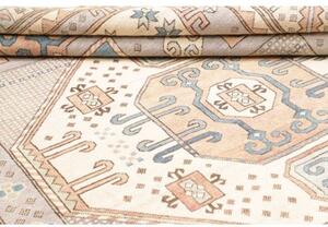 Tappeto Kazak Geometrico Azzurro Rosa Cipria 202x297 Cm