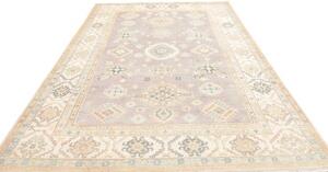 Tappeto Kazak Stilizzato Grigio Beige 195x304 Cm