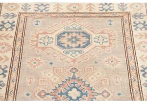 Tappeto Kazak Geometrico Grigio Chiaro Blu 86x198 Cm