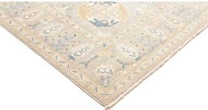 Tappeto Kazak Stilizzato Grigio Chiaro Blu 205x297 Cm