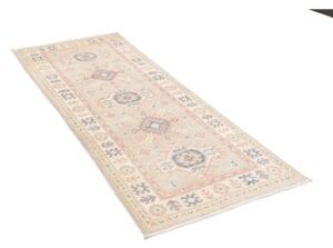 Tappeto Kazak Stilizzato Beige Blu Corsia 78x198 Cm