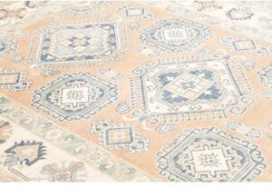 Tappeto Kazak Geometrico Pesca Azzurro 197x299 Cm