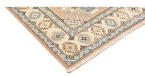 Tappeto Kazak Stilizzato Beige Azzurro Corsia 77x304 Cm