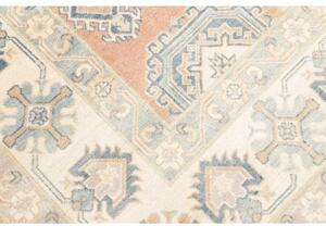Tappeto Kazak Geometrico Pesca Azzurro 197x299 Cm