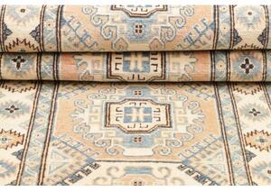 Tappeto Kazak Stilizzato Beige Azzurro Corsia 77x304 Cm