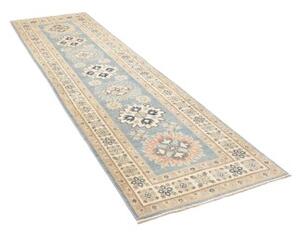 Tappeto Kazak Stilizzato Celeste Beige Corsia 81x294 Cm