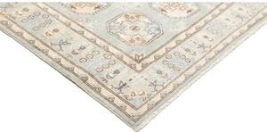 Tappeto Kazak Geometrico Celeste Beige 196x301 Cm