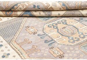 Tappeto Kazak Geometrico Avorio Grigio Azzurro 211x315 Cm