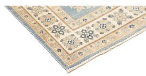 Tappeto Kazak Stilizzato Celeste Beige Corsia 81x294 Cm