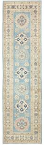 Tappeto Kazak Stilizzato Celeste Beige Corsia 81x294 Cm