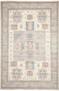 Tappeto Kazak Geometrico Avorio Grigio Azzurro 211x315 Cm