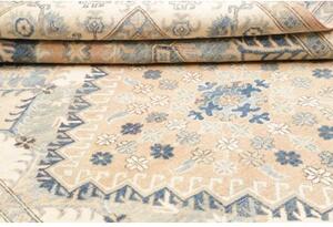 Tappeto Kazak Stilizzato Avorio Blu 198x301 Cm
