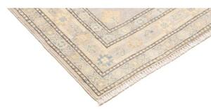 Tappeto Kazak Geometrico Grigio Chiaro Beige Corsia 85x290 Cm