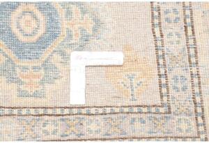 Tappeto Kazak Geometrico Grigio Chiaro Beige Corsia 85x290 Cm