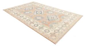 Tappeto Kazak Geometrico Pesca Azzurro 197x299 Cm