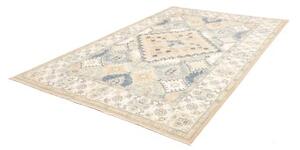 Tappeto Kazak Stilizzato Avorio Blu 198x301 Cm