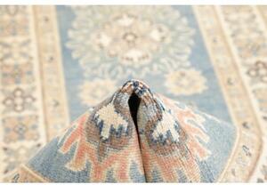 Tappeto Kazak Stilizzato Celeste Beige Corsia 81x294 Cm
