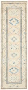 Tappeto Kazak Stilizzato Beige Azzurro Corsia 85x285 Cm