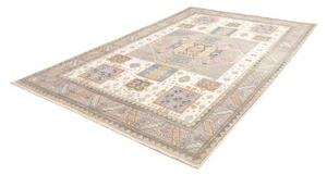 Tappeto Kazak Geometrico Avorio Grigio Azzurro 211x315 Cm