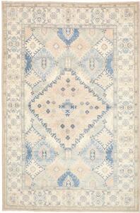 Tappeto Kazak Stilizzato Avorio Blu 198x301 Cm