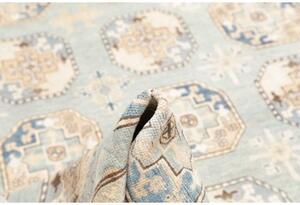 Tappeto Kazak Geometrico Celeste Beige 196x301 Cm