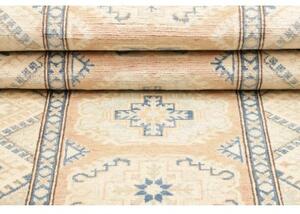 Tappeto Kazak Stilizzato Beige Azzurro Corsia 85x285 Cm