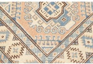 Tappeto Kazak Stilizzato Beige Azzurro Corsia 77x304 Cm