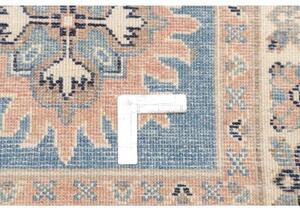 Tappeto Kazak Stilizzato Celeste Beige Corsia 81x294 Cm