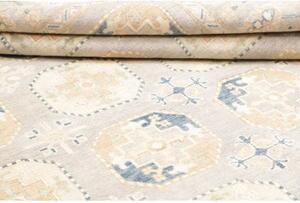 Tappeto Kazak Stilizzato Grigio Chiaro Blu 205x297 Cm