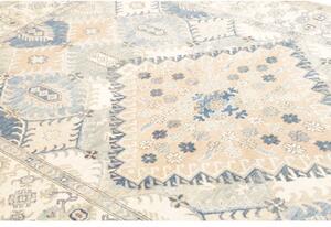 Tappeto Kazak Stilizzato Avorio Blu 198x301 Cm