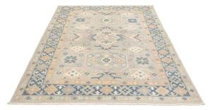 Tappeto Kazak Stilizzato Grigio Blu Avio 149x204 Cm